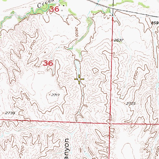 Topographic Map of NE School Land Reservoir, NE