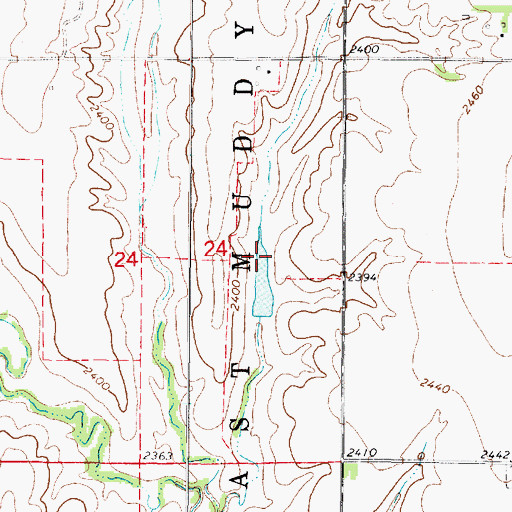 Topographic Map of Anderson Reservoir, NE