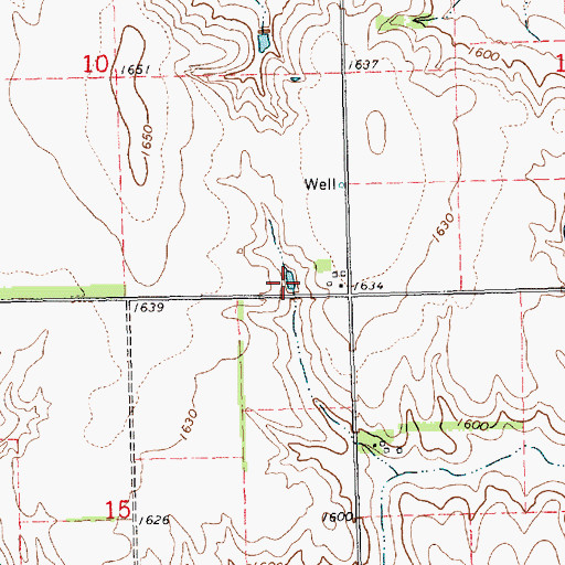 Topographic Map of Hopwood Reservoir, NE