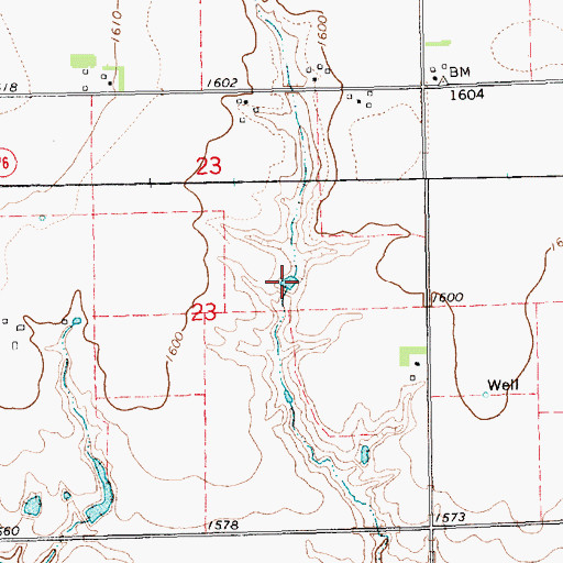 Topographic Map of Dey Reservoir, NE