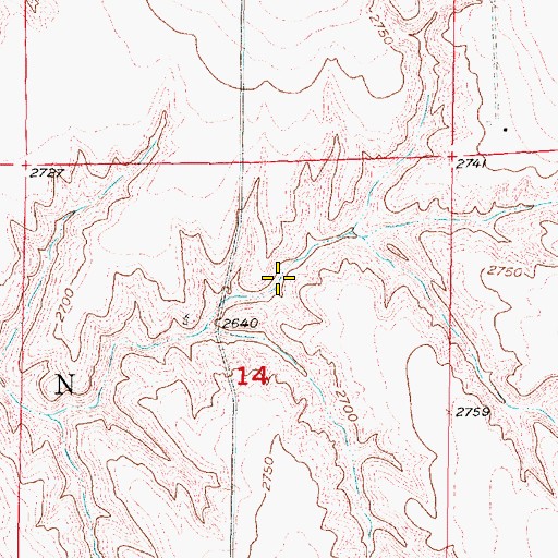 Topographic Map of Schow Reservoir, NE
