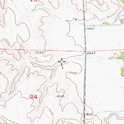 Topographic Map of Wood Dam, NE