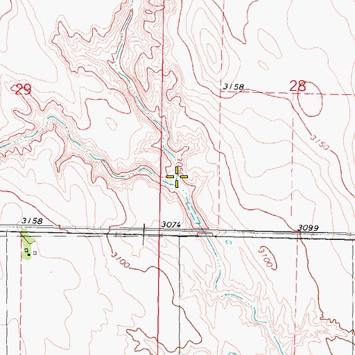 Topographic Map of Scott Reservoir, NE