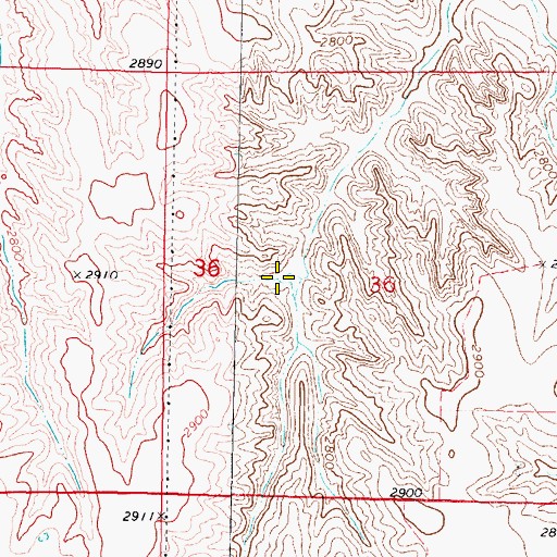 Topographic Map of Beverly Reservoir, NE