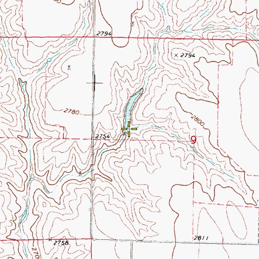 Topographic Map of Miller Dam, NE