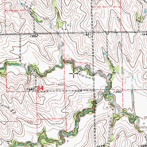 Topographic Map of Cottonwood Creek Dam 6-B, NE