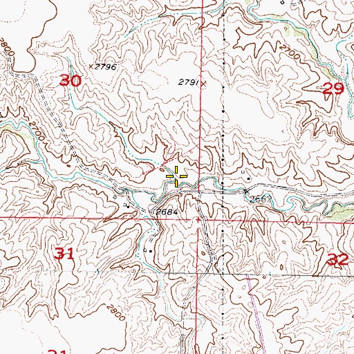 Topographic Map of Upper Medicine Creek Dam 390-B, NE