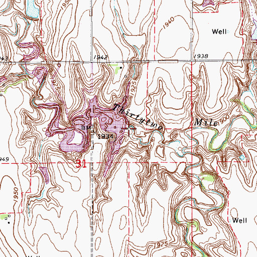 Topographic Map of Thirty-Two Mile Creek Dam H, NE