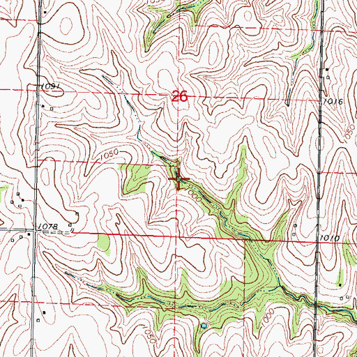 Topographic Map of Bean Creek Reservoir 5-5, NE