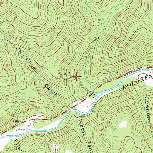 Topographic Map of Priest Gulch Campground, CO