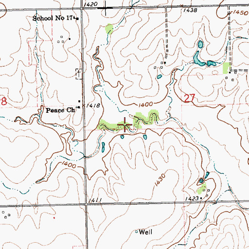 Topographic Map of Cub Creek Reservoir 12-D, NE