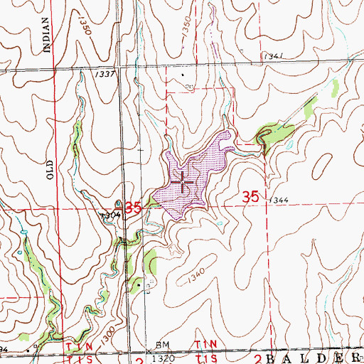 Topographic Map of Mission Creek Reservoir 3-A, NE