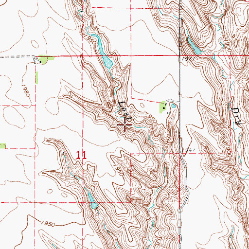 Topographic Map of Cline Reservoir, NE