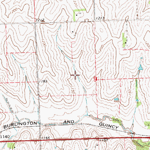 Topographic Map of Burr Reservoir, NE