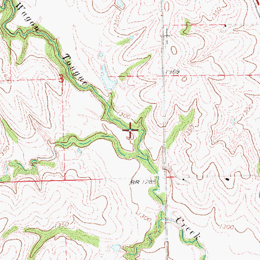 Topographic Map of North Oak Creek Dam 1-A, NE