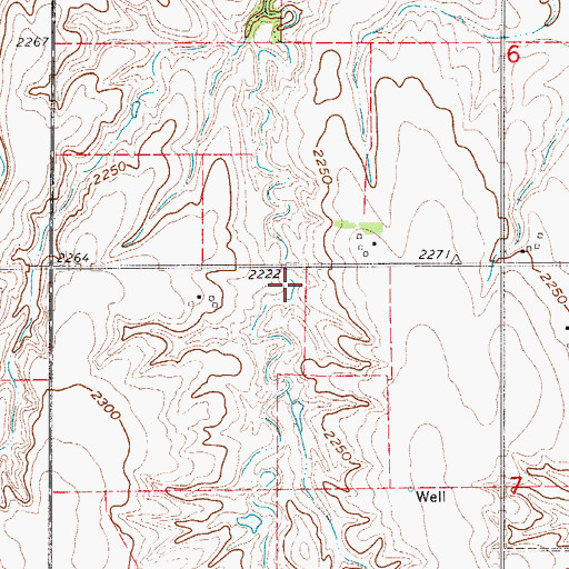 Topographic Map of Hadwiger Reservoir, NE