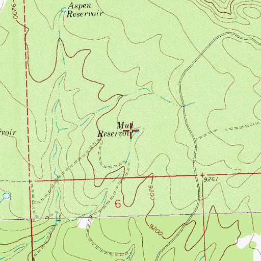 Topographic Map of Mud Reservoir, CO
