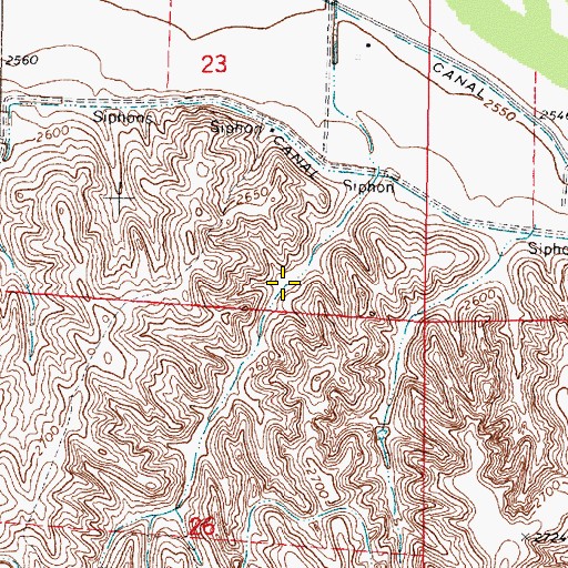 Topographic Map of Korell Reservoir, NE