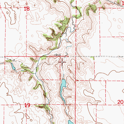 Topographic Map of Peterson Dam, NE