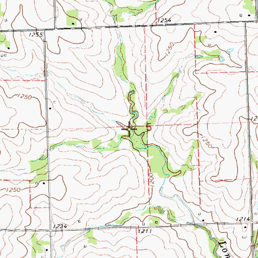 Topographic Map of Long Branch Reservoir Number 71, NE