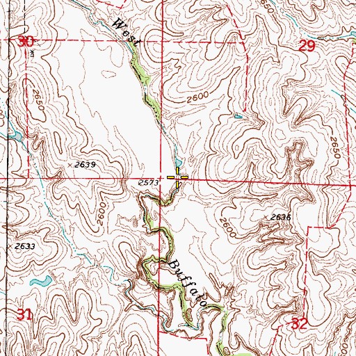 Topographic Map of Buffalo Creek Dam B-3, NE