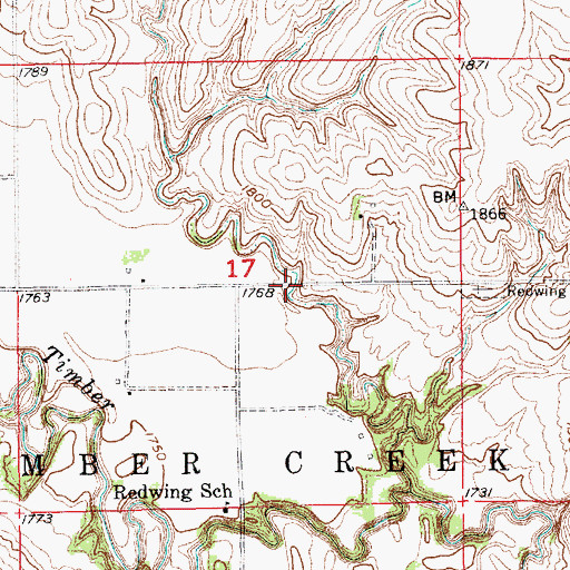 Topographic Map of Scott Dam, NE