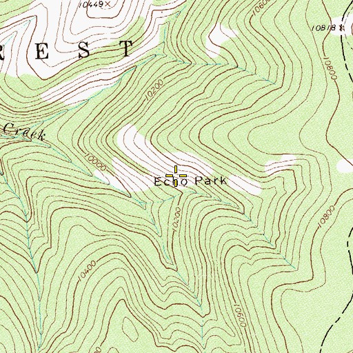 Topographic Map of Echo Park, CO