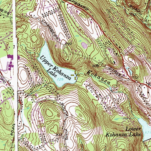 Topographic Map of Upper Kohanza Dam, CT