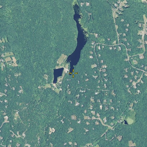 Aerial/Satellite Image of Deer Lake Dam, CT