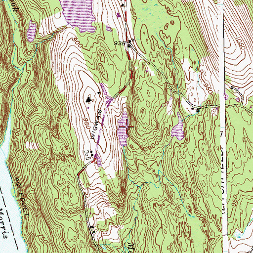 Topographic Map of Morosani Pond Number 1, CT