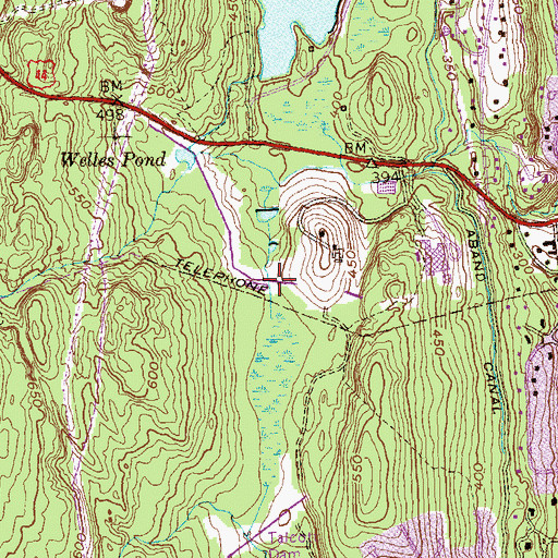 Topographic Map of Talcott Reservoir, CT