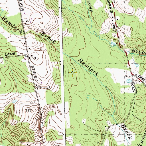 Topographic Map of Stony Batter Pond, CT