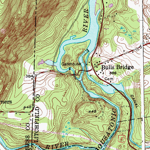 Topographic Map of Spooner Pond, CT