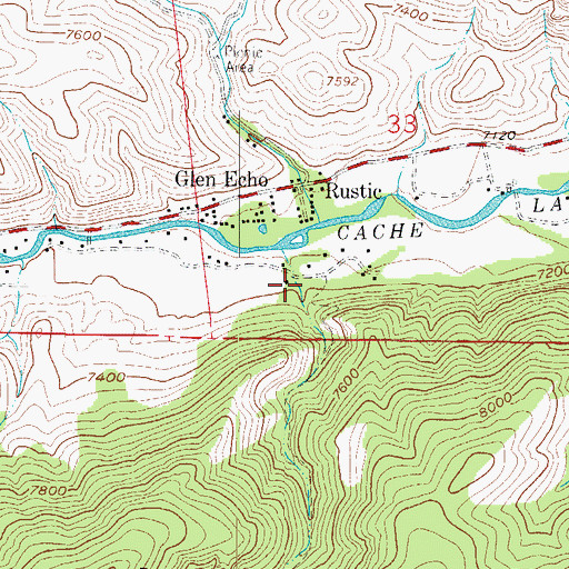 Topographic Map of Mineral Springs Gulch, CO