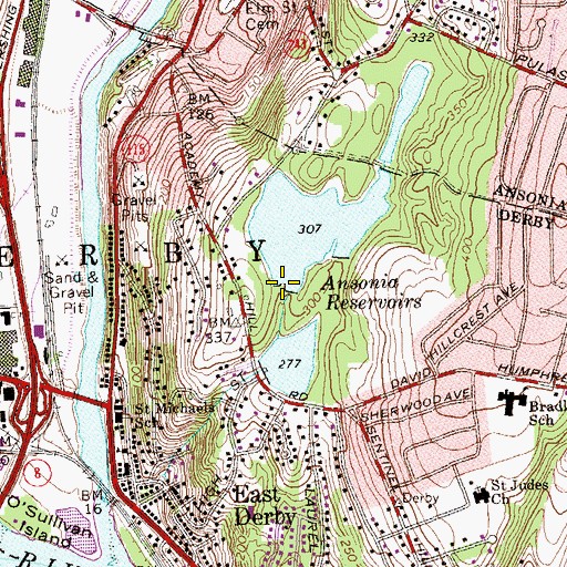 Topographic Map of Lake Housatonic Dike, CT