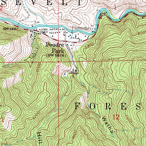 Topographic Map of Watha Gulch, CO