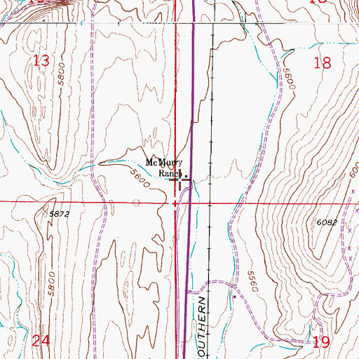 Topographic Map of McMurry Ranch, CO
