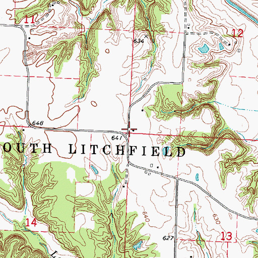 Topographic Map of Flat School (historical), IL