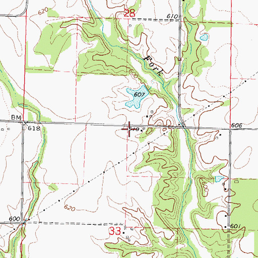 Topographic Map of Hill School (historical), IL