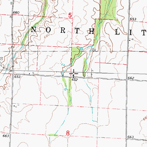 Topographic Map of School Number 56 (historical), IL