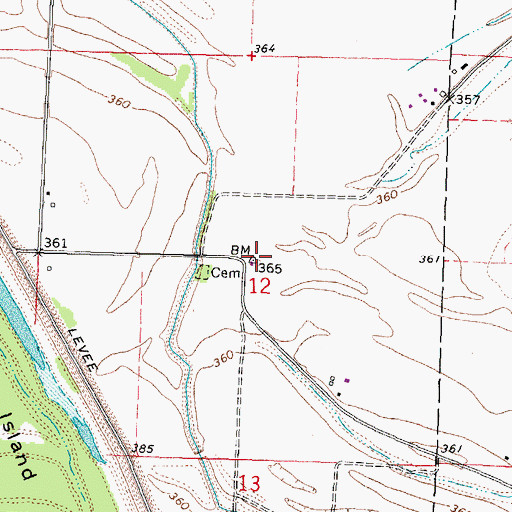 Topographic Map of Franklin School (historical), IL