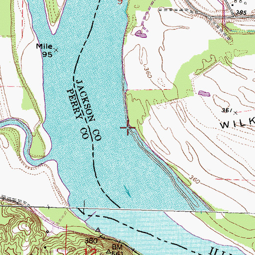 Topographic Map of McLeans Point, IL