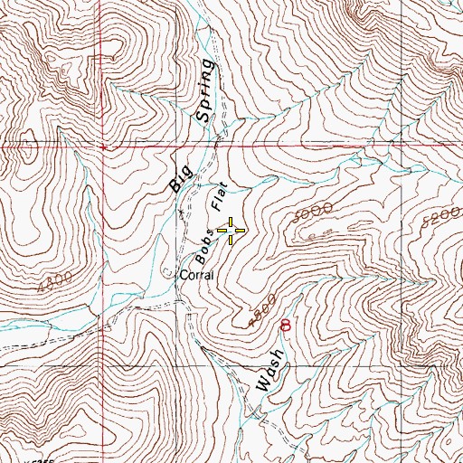 Topographic Map of Bobs Flat, AZ