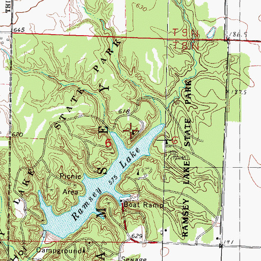 Topographic Map of Crabapple Ridge Camping Area, IL