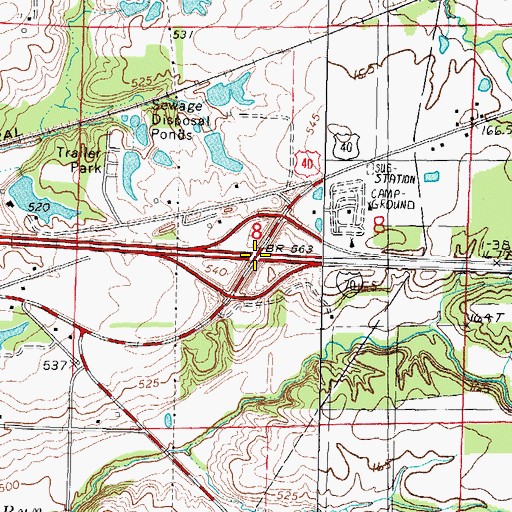 Topographic Map of Interchange 68, IL
