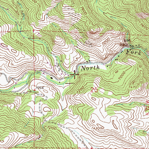 Topographic Map of Miller Fork, CO