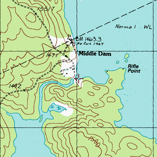 Topographic Map of Middle Dam, ME
