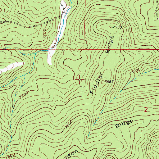 Topographic Map of Fiddler Ridge, CO