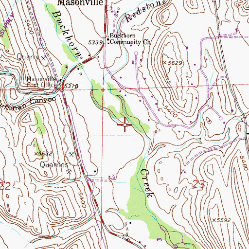 Topographic Map of Redstone Creek, CO