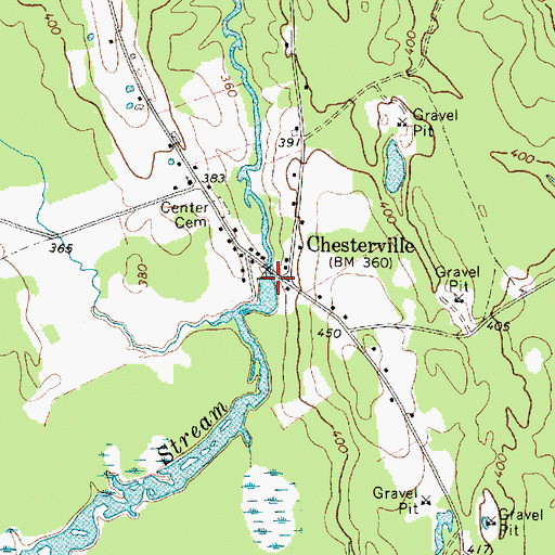 Topographic Map of Little Norridgewock Stream Reservoir, ME